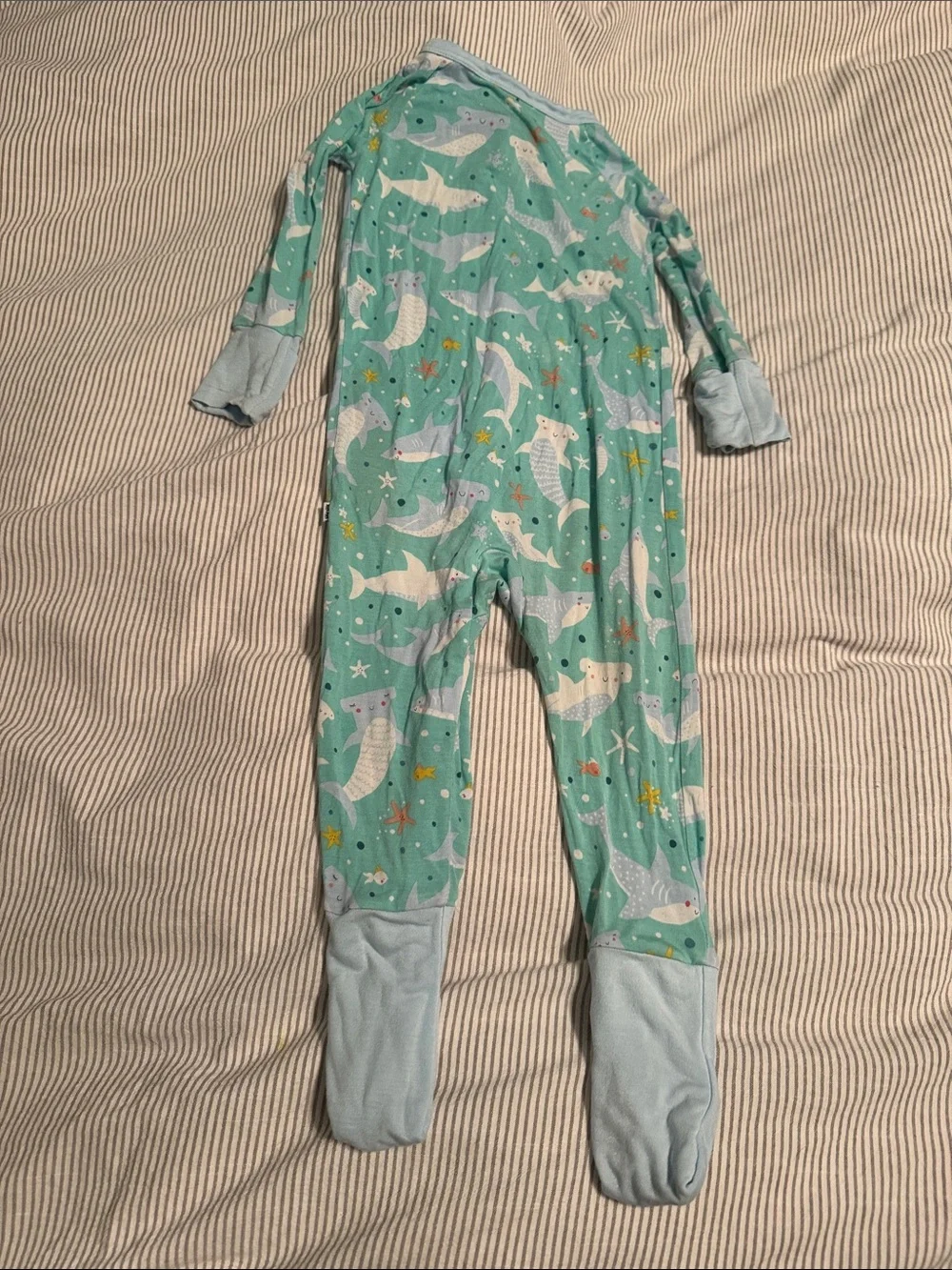 Little Sleepies Green Sea Life Footed One-Piece Pajamas for 6-12 Months